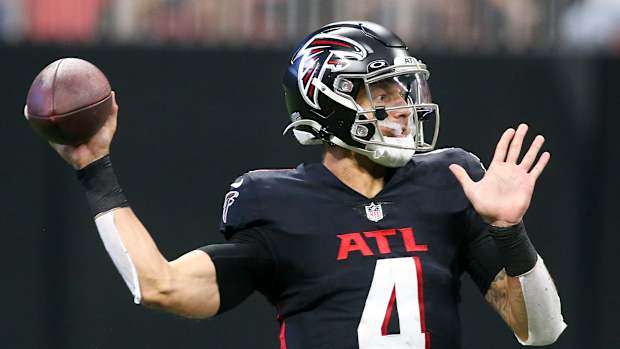 Atlanta Falcons quarterback Desmond Ridder